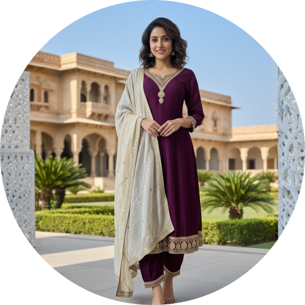 KURTI WITH DUPATTA & BOTTOM WEAR