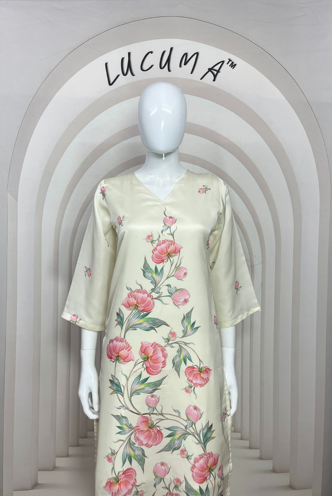 Elegant Cream Kurti Pair for Daily Wear