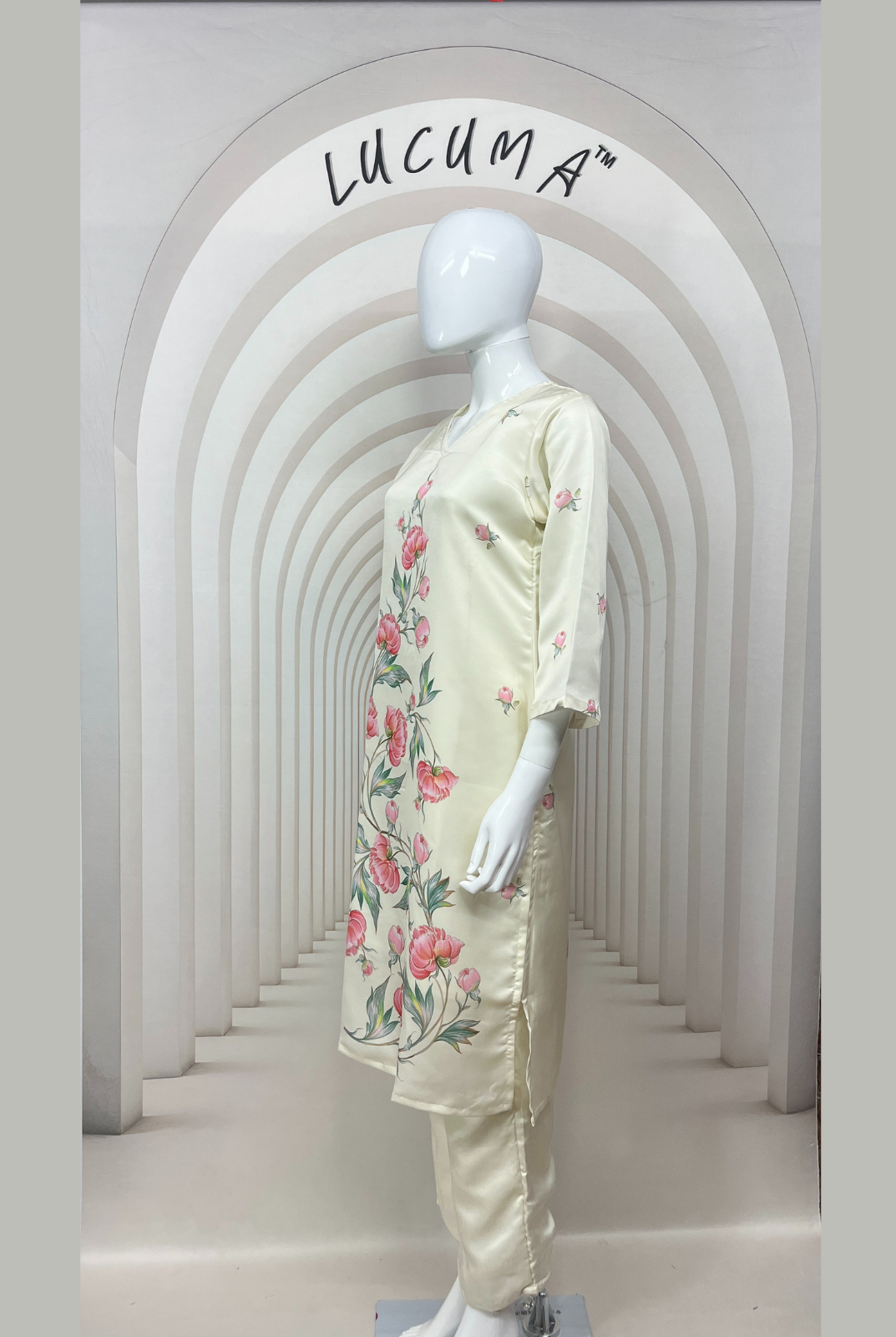 Elegant Cream Kurti Pair for Daily Wear