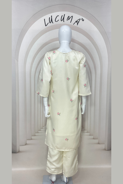 Elegant Cream Kurti Pair for Daily Wear