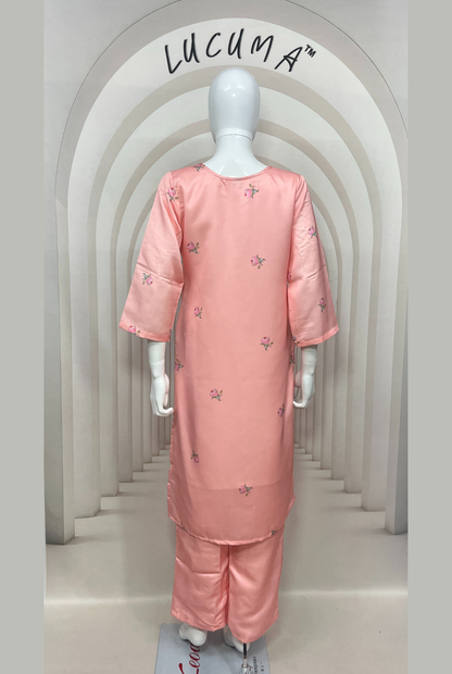 Elegant Peach Kurti Pair for Daily Wear