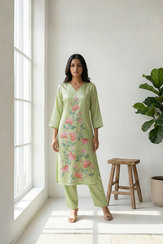 Elegant Pista Kurti Pair for Daily Wear