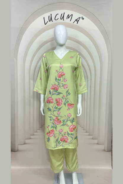 Elegant Pista Kurti Pair for Daily Wear