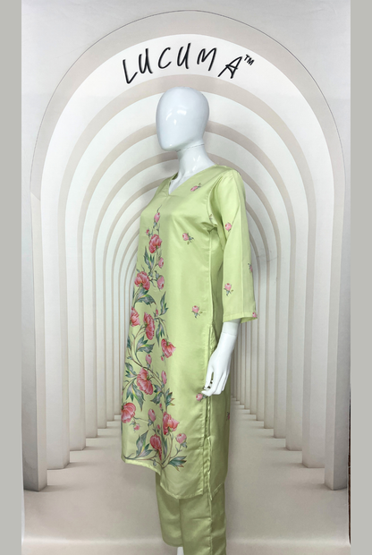 Elegant Pista Kurti Pair for Daily Wear