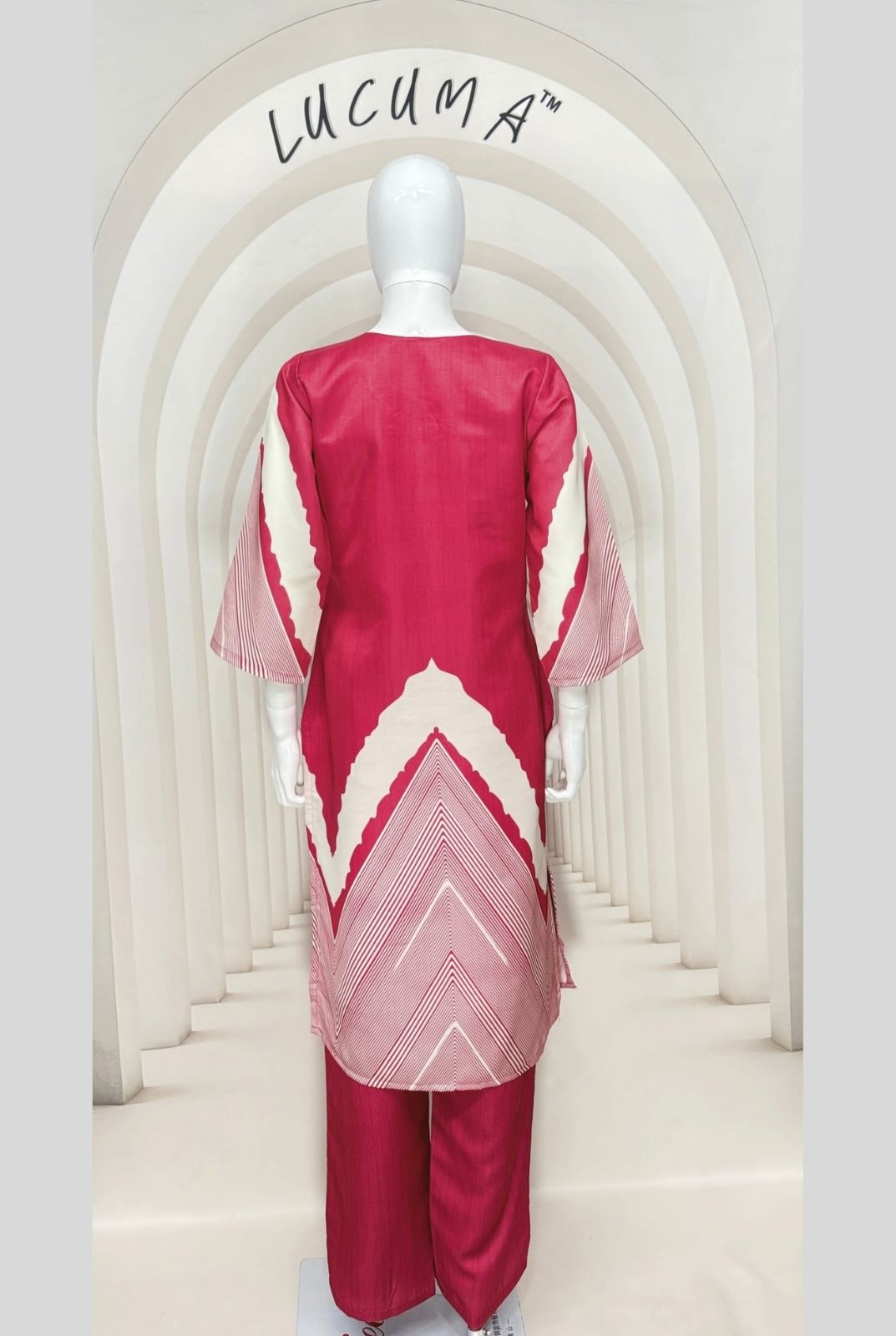 Bright Rani Glass Satin kurti with pant set