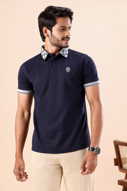 Men's Navy Blue Polo: Premium Comfort & Breathable Style