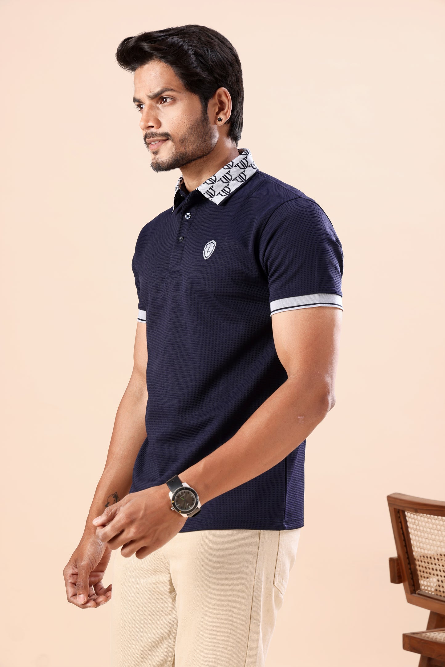 Men's Navy Blue Polo: Premium Comfort & Breathable Style