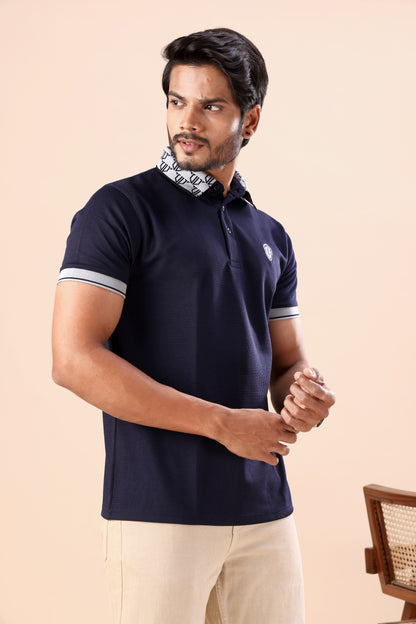 Men's Navy Blue Polo: Premium Comfort & Breathable Style