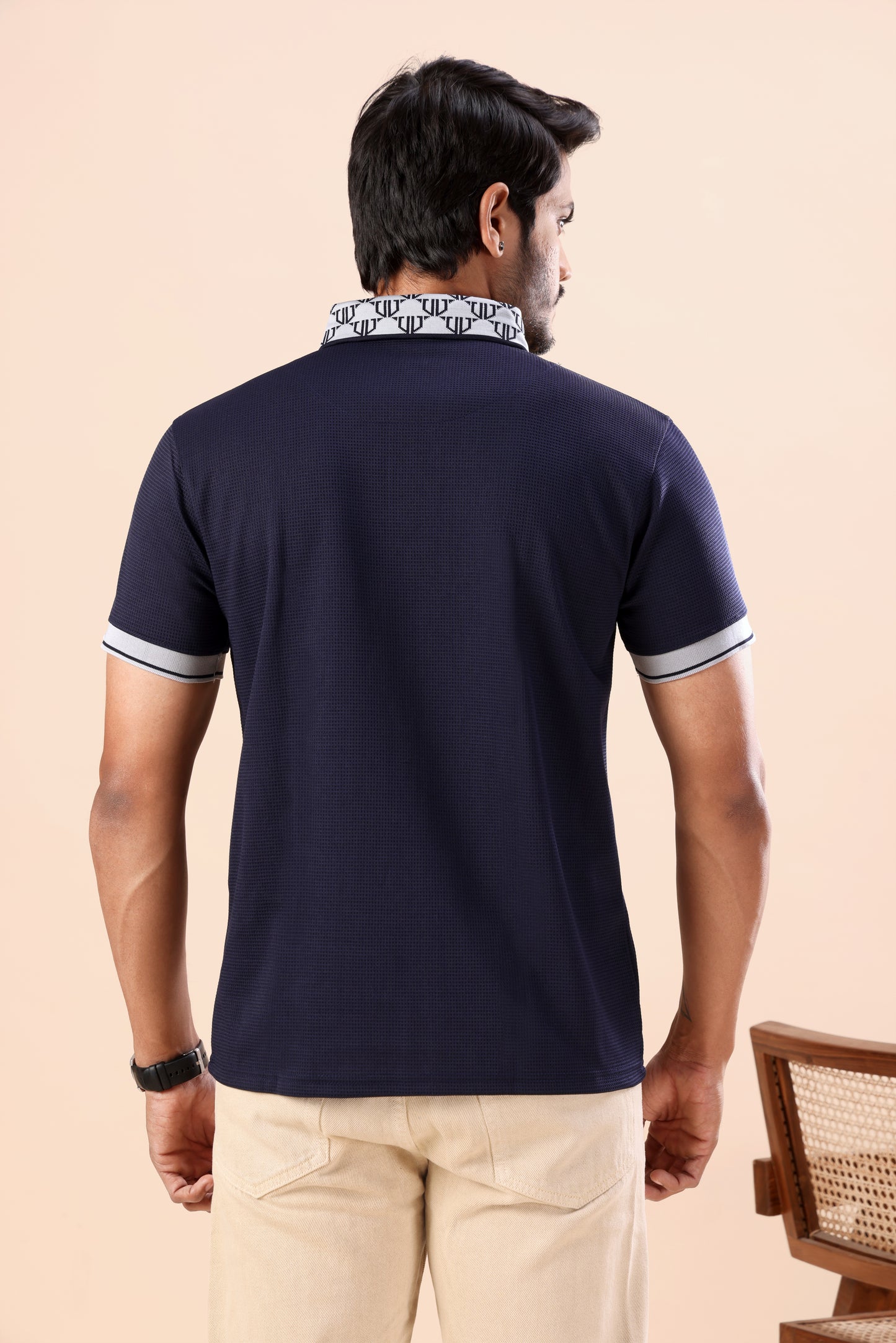 Men's Navy Blue Polo: Premium Comfort & Breathable Style