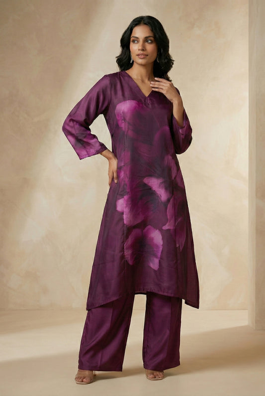 Premium Wine Daily Wear Kurti Pair