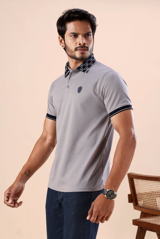Men's Cool Grey Polo Tshirt: Premium Comfort & Breathable Style
