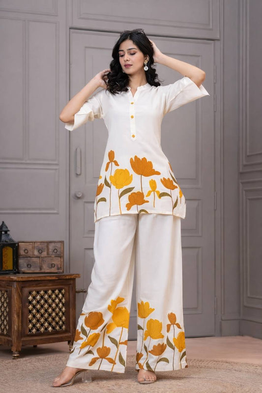 Comfortable Flower Printed  Co-ord set for Daily Wear