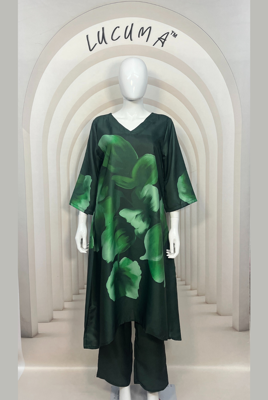 Premium Green Daily Wear Kurti Pair