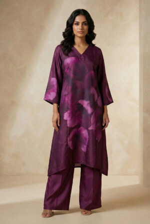 Premium Wine Daily Wear Kurti Pair
