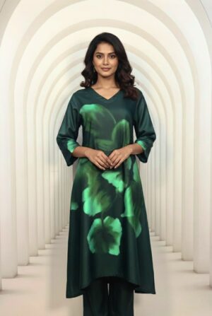 Premium Green Daily Wear Kurti Pair